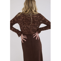 Tramontana Top Velvet Lace Chocolate